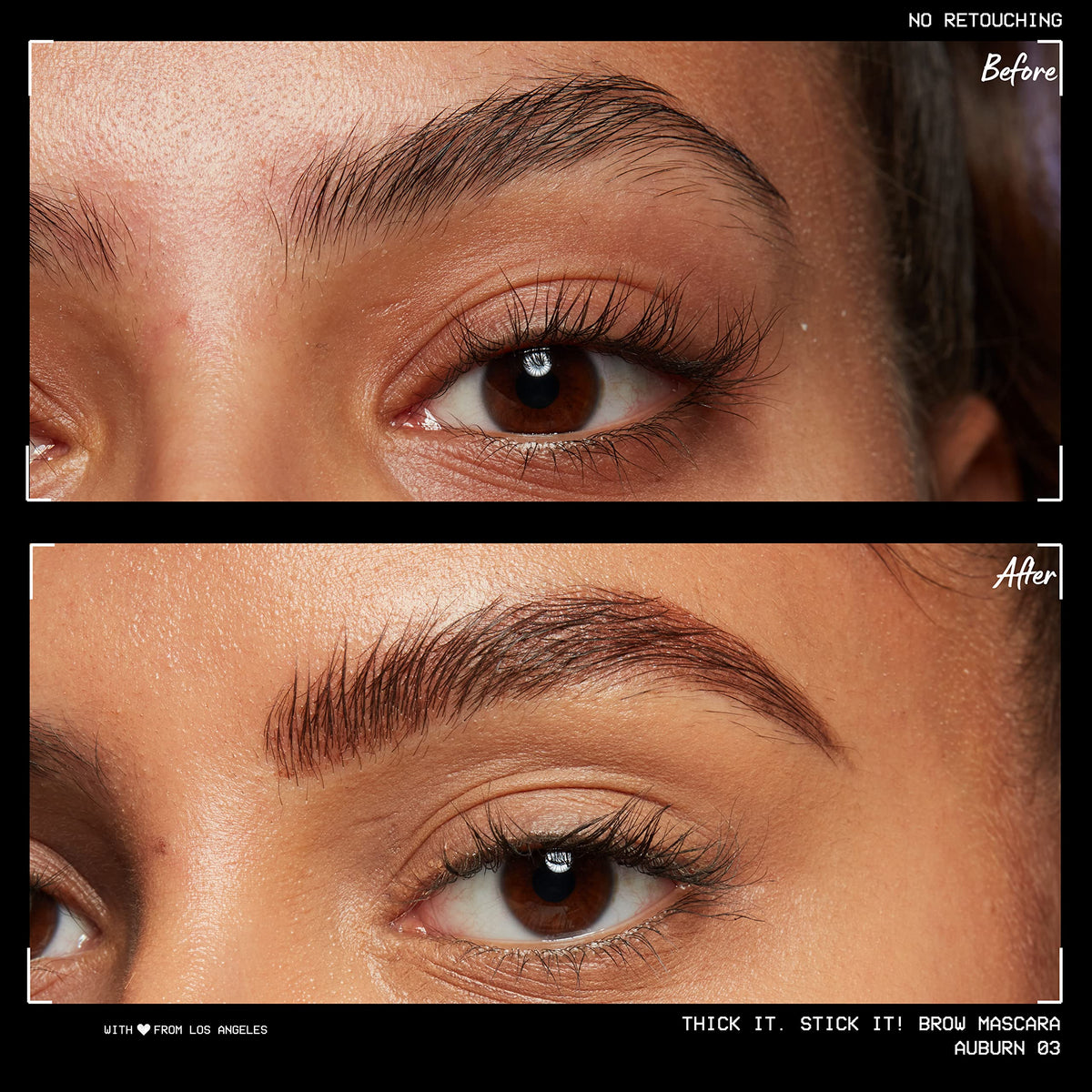 NYX PROFESSIONAL MAKEUP product swatch showing auburn fiber texture for buildable coverage