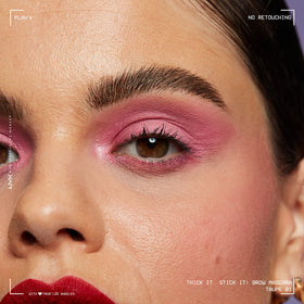 NYX PROFESSIONAL MAKEUP before and after brows demonstrating visible thickening and long-lasting hold