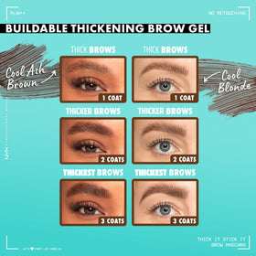 NYX PROFESSIONAL MAKEUP before and after comparison highlighting added brow volume