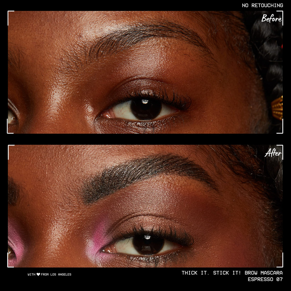 NYX PROFESSIONAL MAKEUP gel texture swatch with fibers for visible thickening