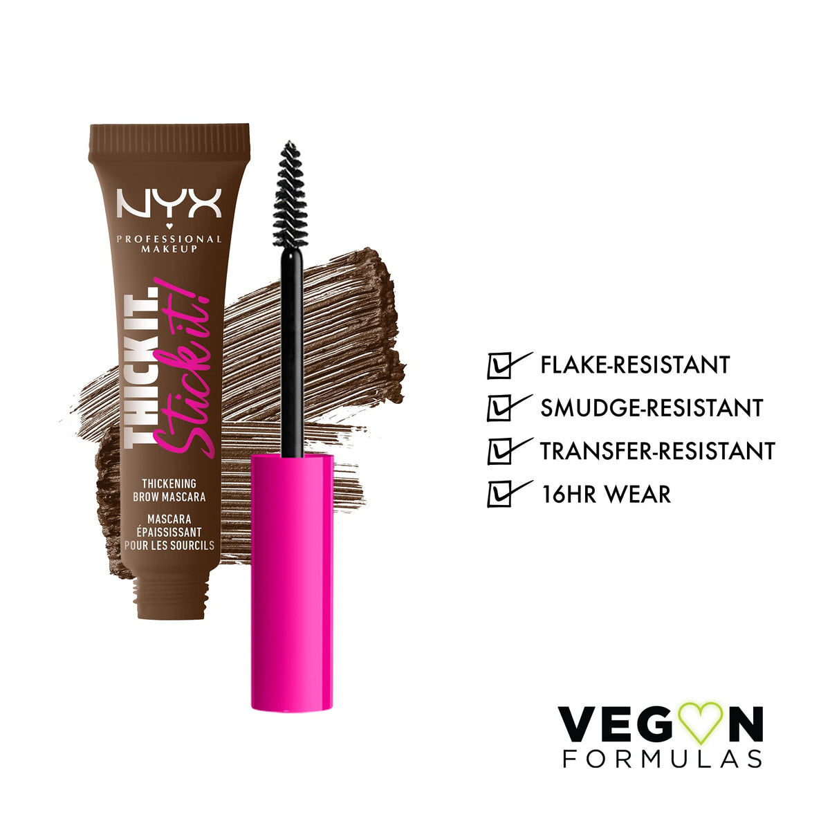 NYX PROFESSIONAL MAKEUP close-up wand bristles delivering precise application