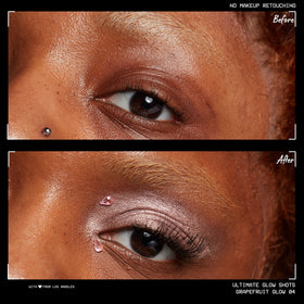 NYX PRODUCT swatched texture showing liquid sheen and blendability benefit