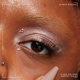 NYX PRODUCT single-swipe on eyelid showing brightening eye effect