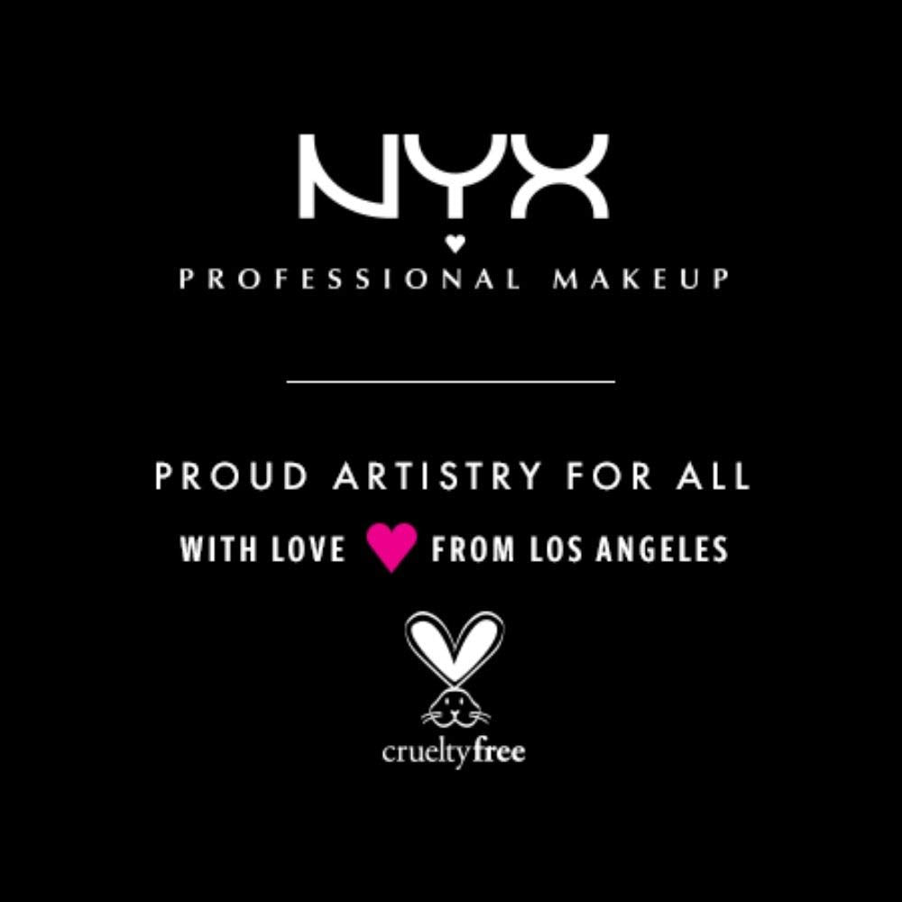 NYX PRODUCT next to ruler showing compact size and travel-friendly benefit