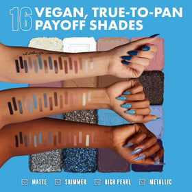 NYX PROFESSIONAL MAKEUP palette used on eyes demonstrating blendability and finish