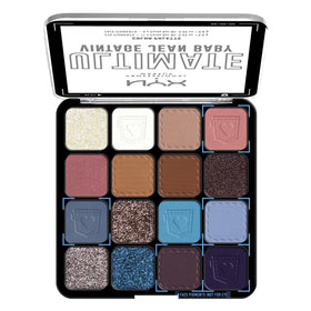 NYX PROFESSIONAL MAKEUP open palette top-down view showing 16 shades for versatile looks