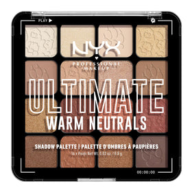 NYX PROFESSIONAL MAKEUP palette front view showing warm neutral shades and compact design benefit