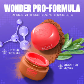 NYX PROFESSIONAL MAKEUP brush applying powder for long-lasting hold