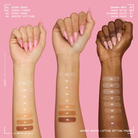 NYX Wonder Snatch demonstrating baking method for lifted, defined finish