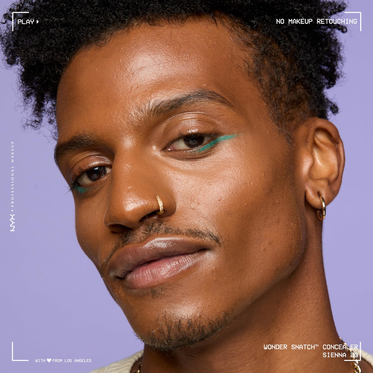 NYX PROFESSIONAL MAKEUP ingredient callout highlighting guarana and peptides for skin boost