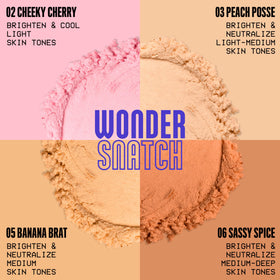 NYX Wonder Snatch size comparison next to a compact to show scale