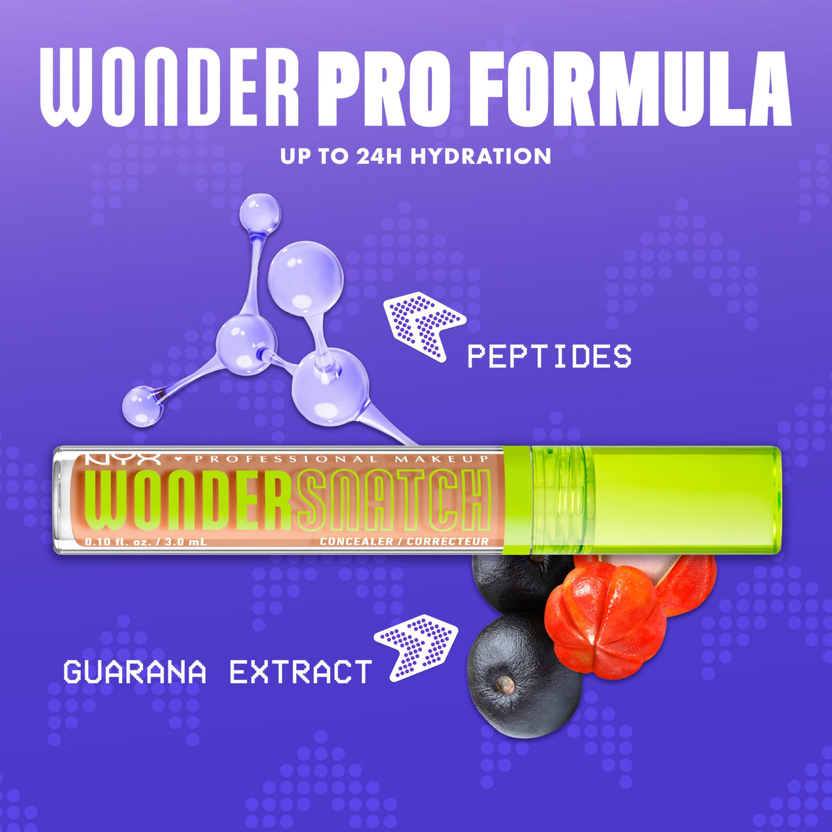 NYX PROFESSIONAL MAKEUP under-eye application showing brightening effect