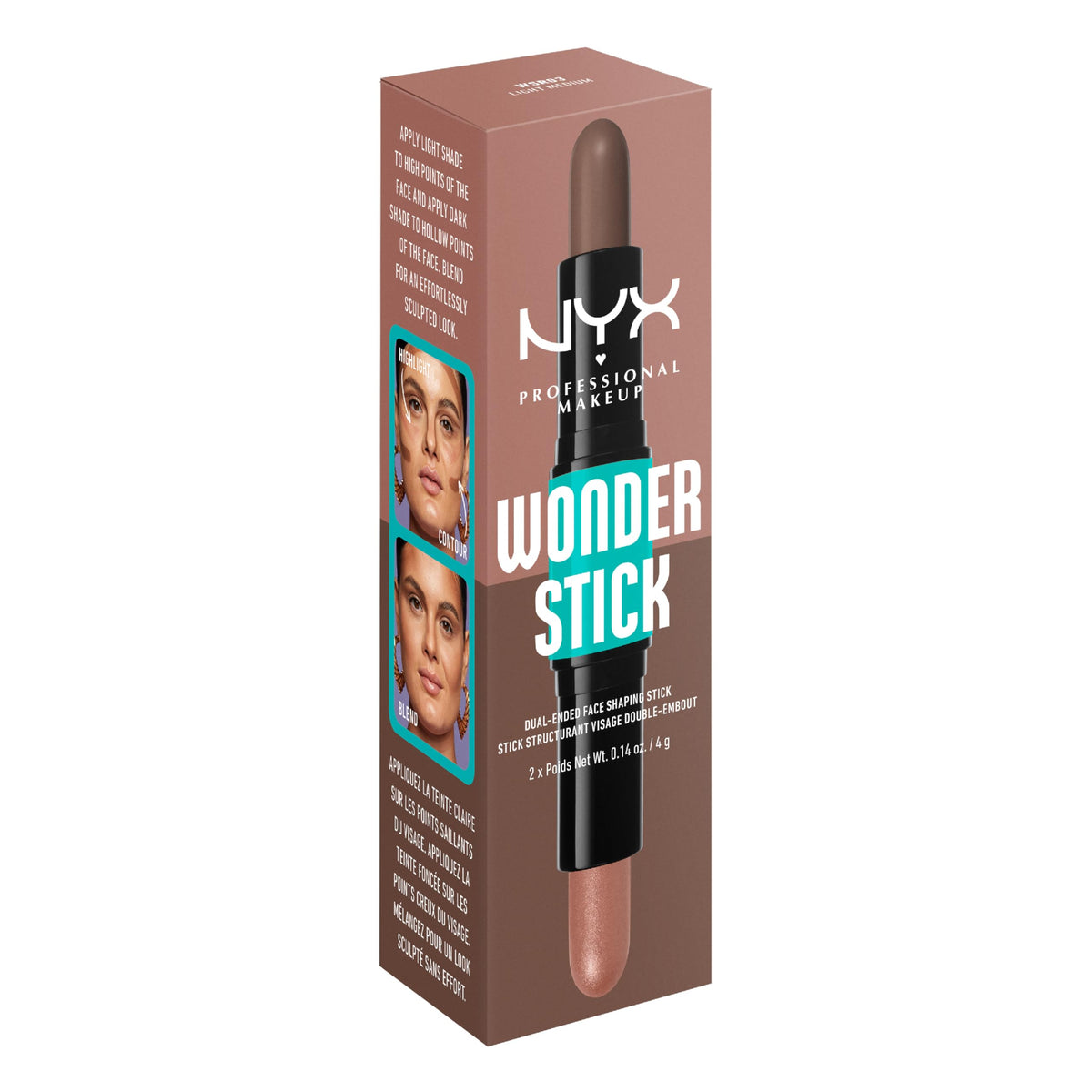 NYX Wonder Stick blending demonstration with sponge showing quick seamless finish