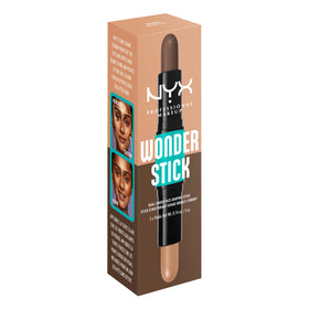 NYX Wonder Stick beside coin to show compact size and travel-friendly portability benefit