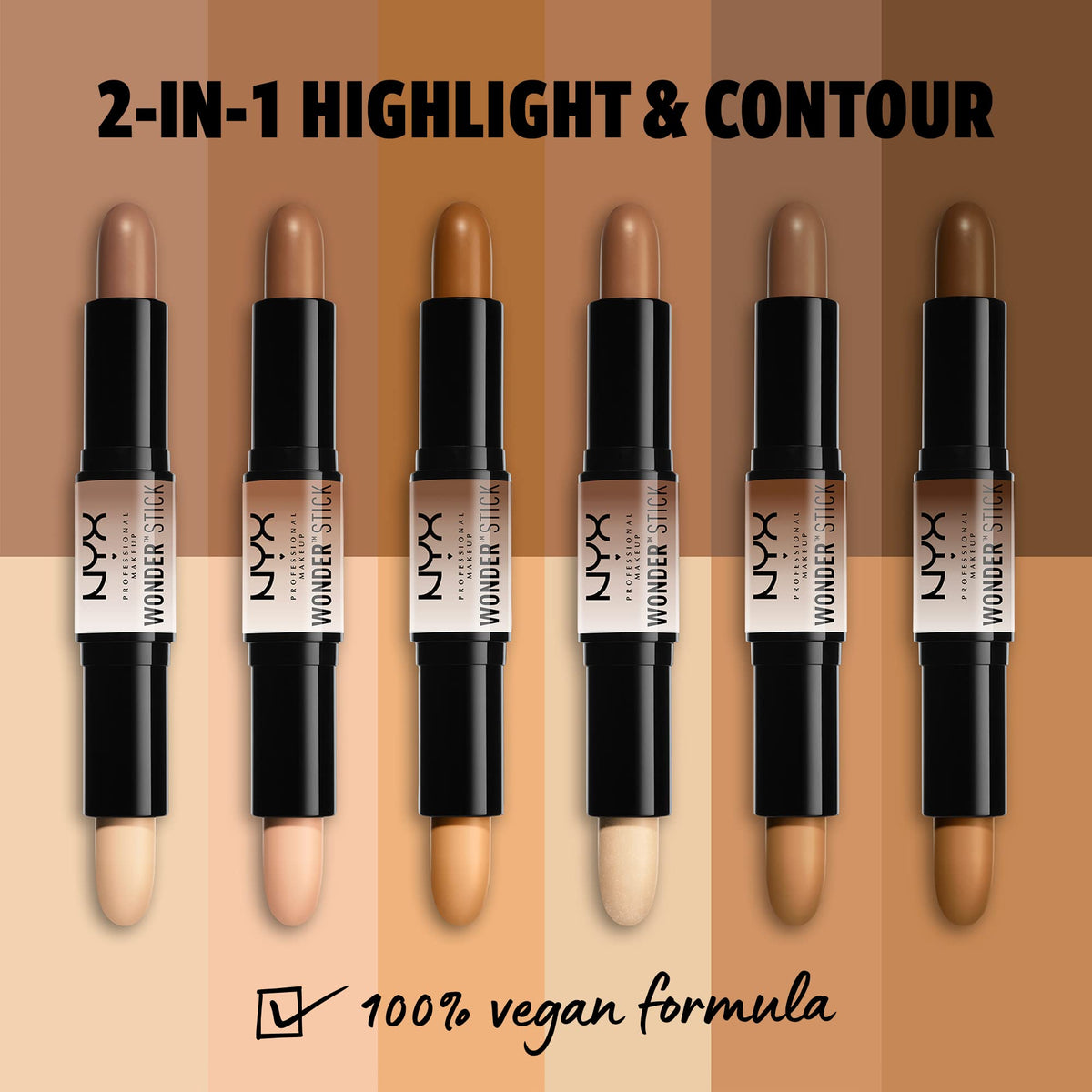 NYX Wonder Stick texture swatch showing smooth blendable cream payoff