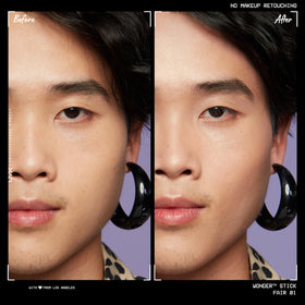 NYX PROFESSIONAL MAKEUP applying darker end under cheekbone for instant sculpt
