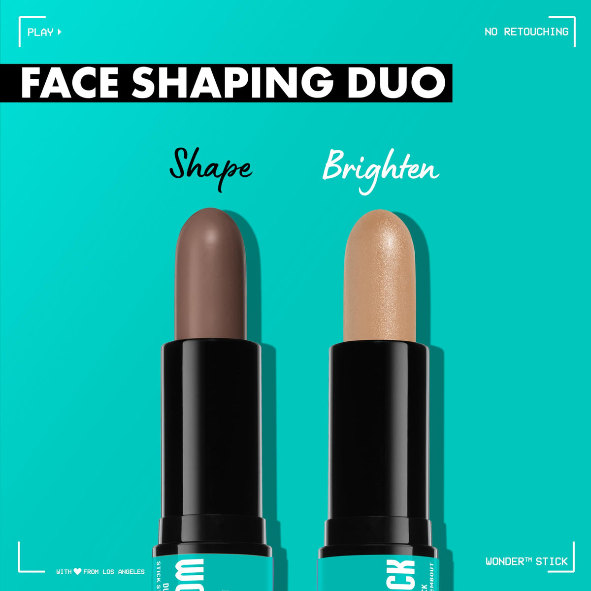 NYX Wonder Stick dual ends open revealing contour and highlight shades