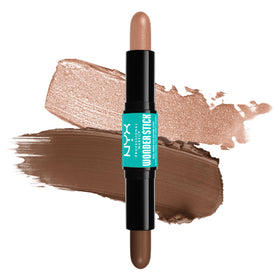 NYX PROFESSIONAL MAKEUP front packaging showing dual-ended stick and benefits