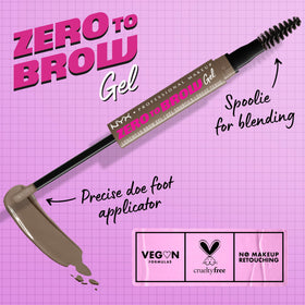 NYX PROFESSIONAL MAKEUP doe-foot applicator close-up for precise brow strokes