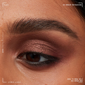 NYX PROFESSIONAL MAKEUP ash brown swatches on skin showing shade match