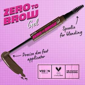 NYX PROFESSIONAL MAKEUP close-up doe-foot applicator for precise brow strokes