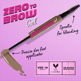 NYX PROFESSIONAL MAKEUP close-up doe-foot applicator delivering precise pigment for defined brows