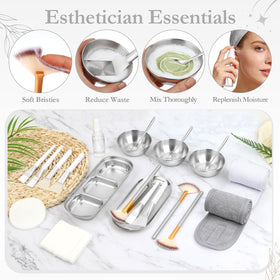 Nyxuso applicator brushes and silicone heads demonstrating even mask application
