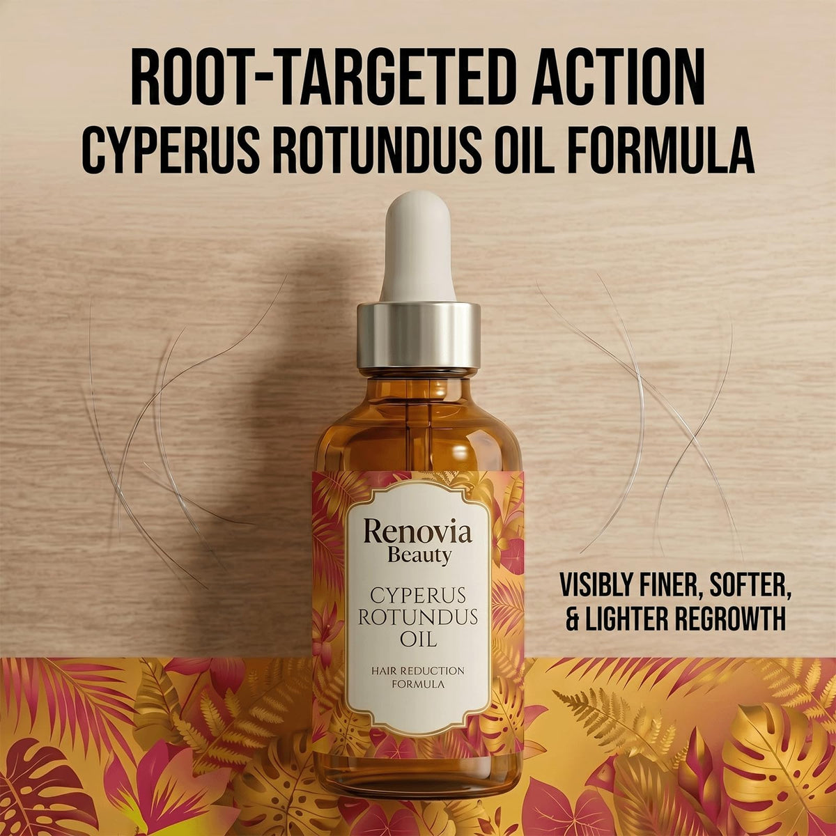 NYYQYYN Renovia Beauty closeup of Cyperus rotundus extract highlighting natural origin