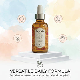 NYYQYYN Renovia Beauty label detail emphasizing vegan, hormone-free benefits