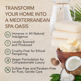 O NATURALS bathroom lifestyle with bars styled for gifting and daily nourishing skincare routine