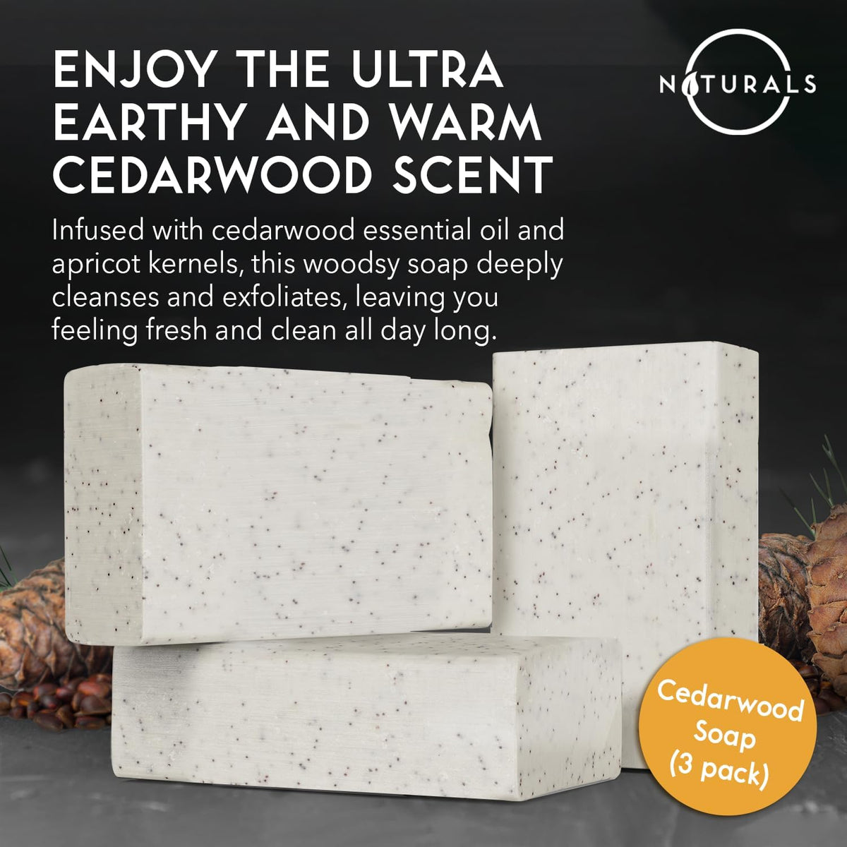O NATURALS close-up texture reveals apricot kernel grit for effective exfoliation