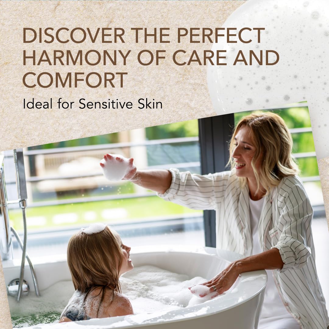 O NATURALS creamy lather in hand demonstrating rich foam for effective, gentle cleansing