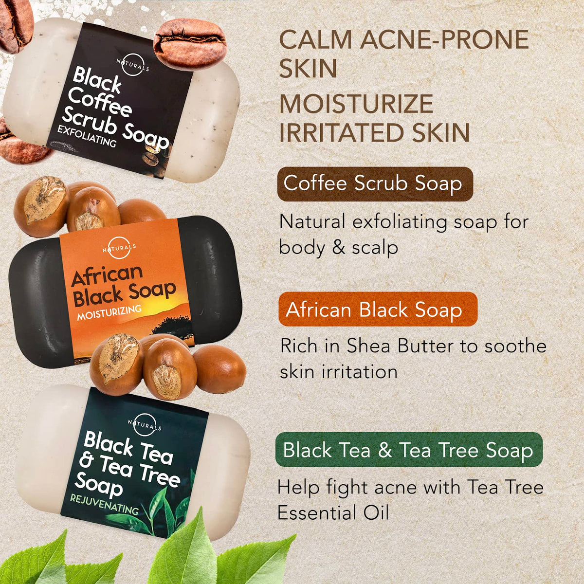 O NATURALS close-up of soap texture revealing triple-milled smooth surface benefit