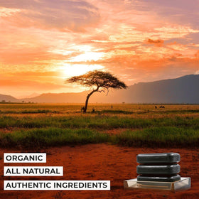 O NATURALS soap bar close-up texture revealing natural mud and plantain ash for gentle exfoliation