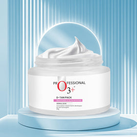 O3+ being applied to model's cheek showing even coverage and instant cooling