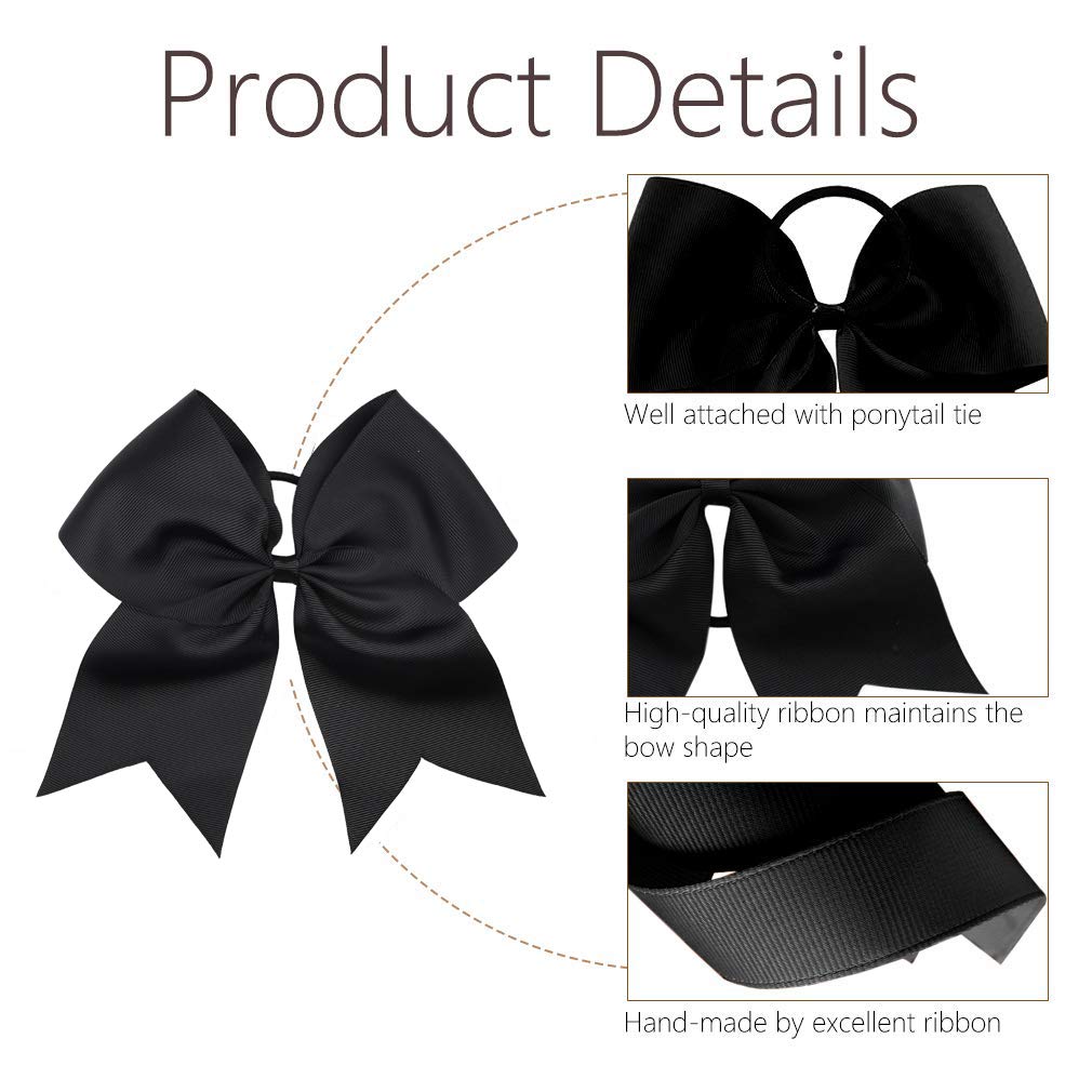 OAOLEER bow worn in ponytail on teen cheerleader for visible performance look