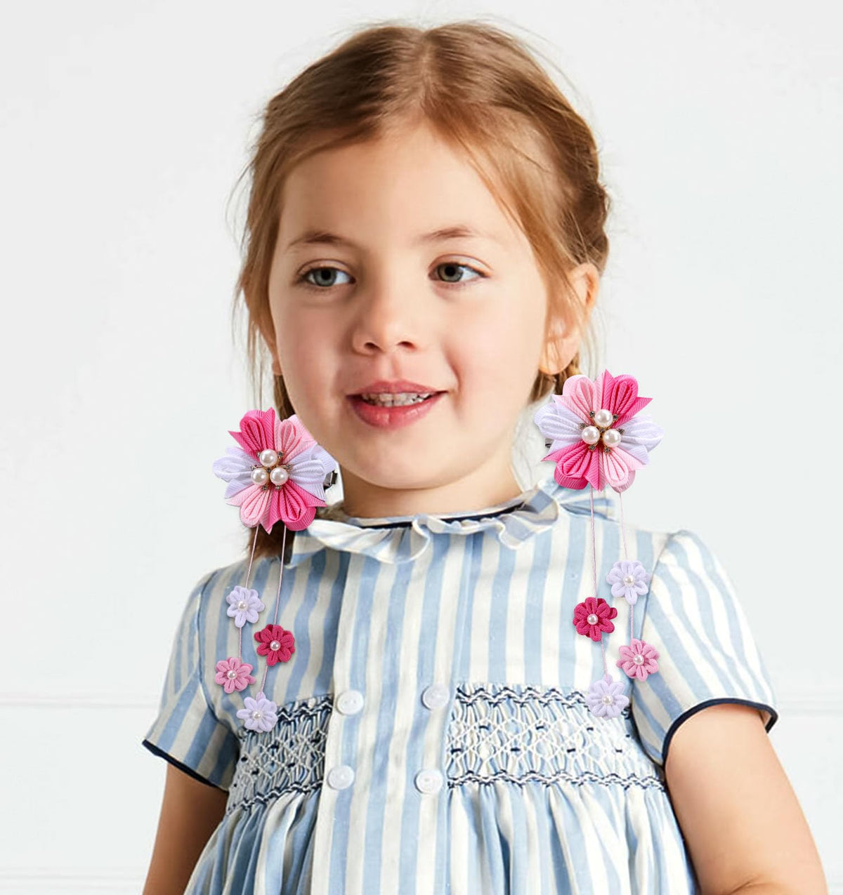 OAOLEER close-up of grosgrain ribbon texture, durable and soft for hair comfort