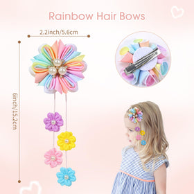 OAOLEER flower and bead detail on bow, decorative accent for playful style