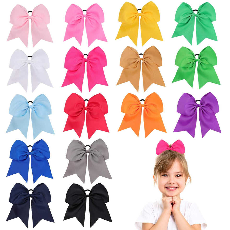 OAOLEER front packaging showing 16 vibrant cheer bows and neat storage