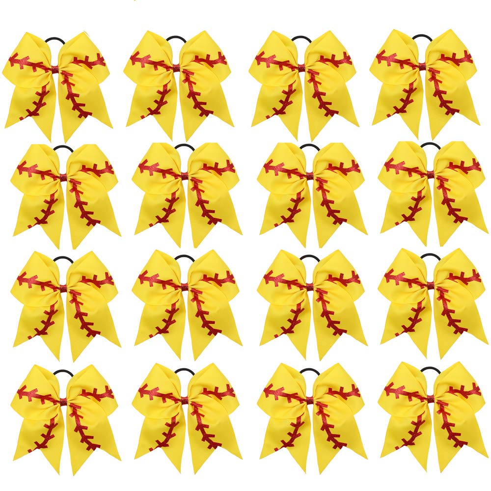 OAOLEER front packaging showing 16 yellow cheer bows, easy team storage