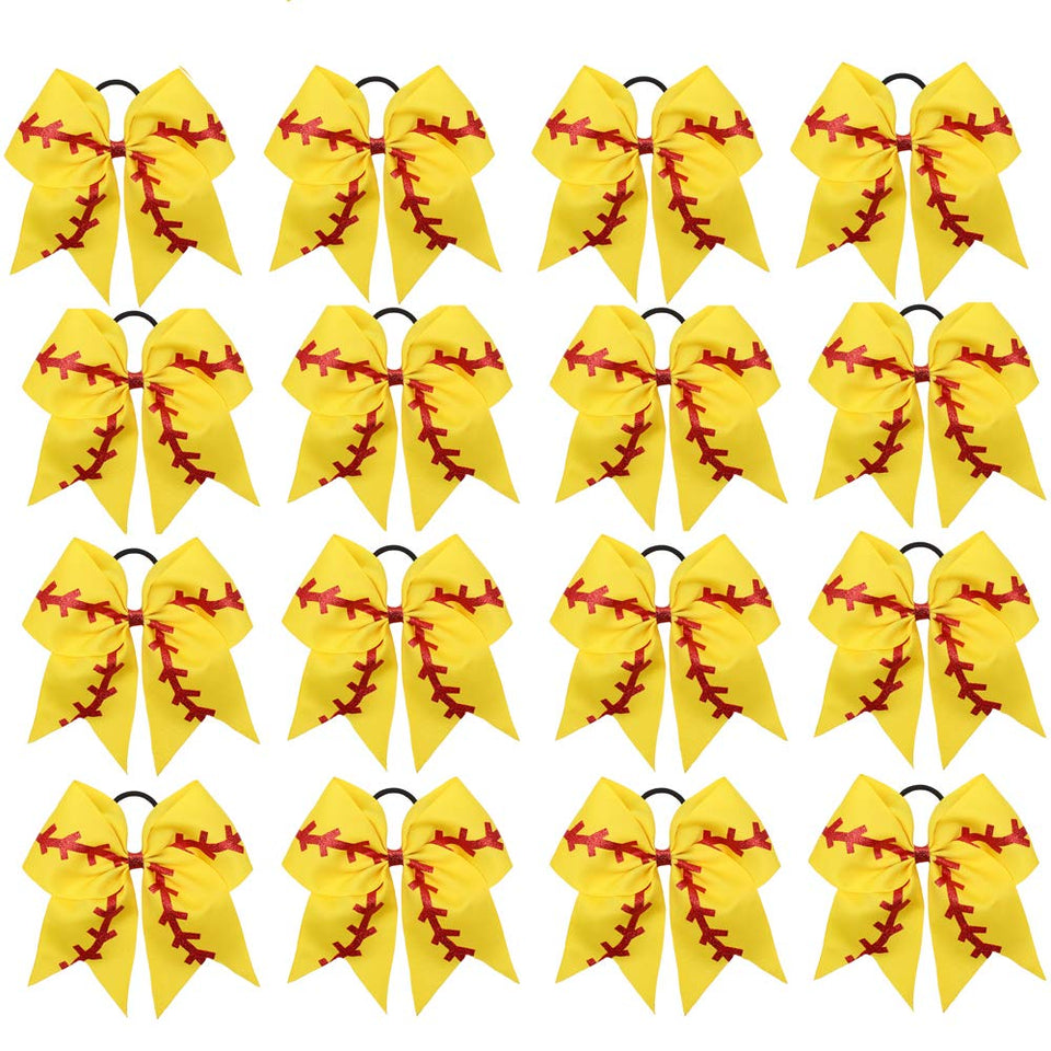 OAOLEER front packaging showing 16 yellow cheer bows, easy team storage