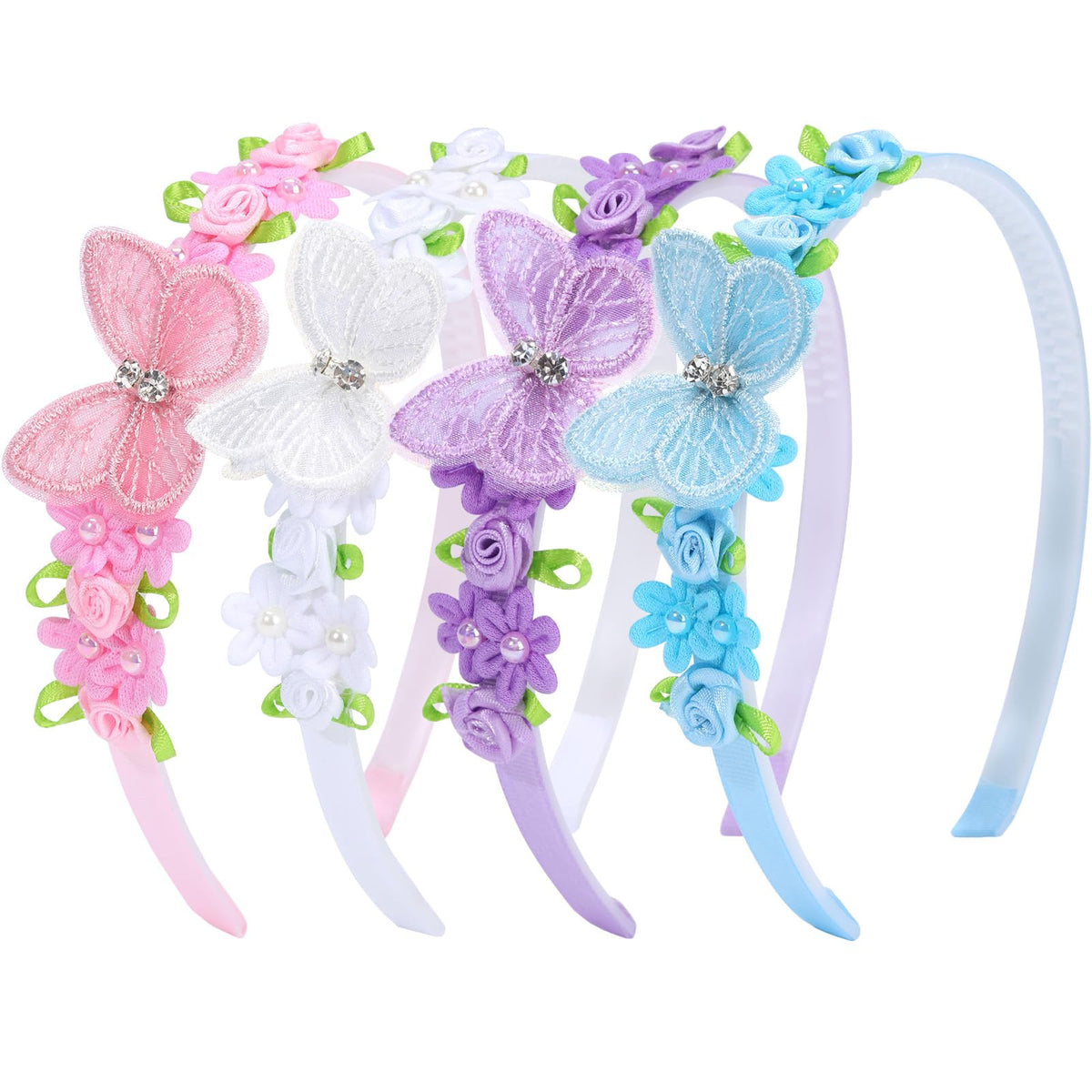 OAOLEER front view showing four colorful headbands for outfit matching