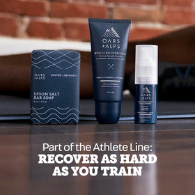 Oars + Alps bar in shower setting showing post‑workout refresh and ease of use