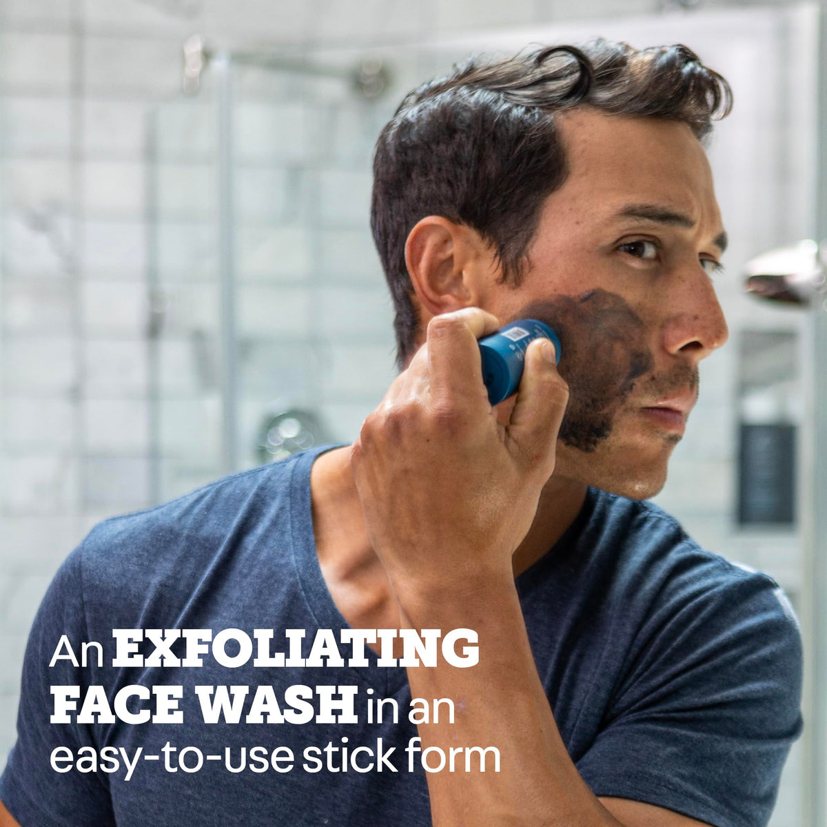 Oars + Alps charcoal texture close-up highlighting gentle exfoliation and impurity removal