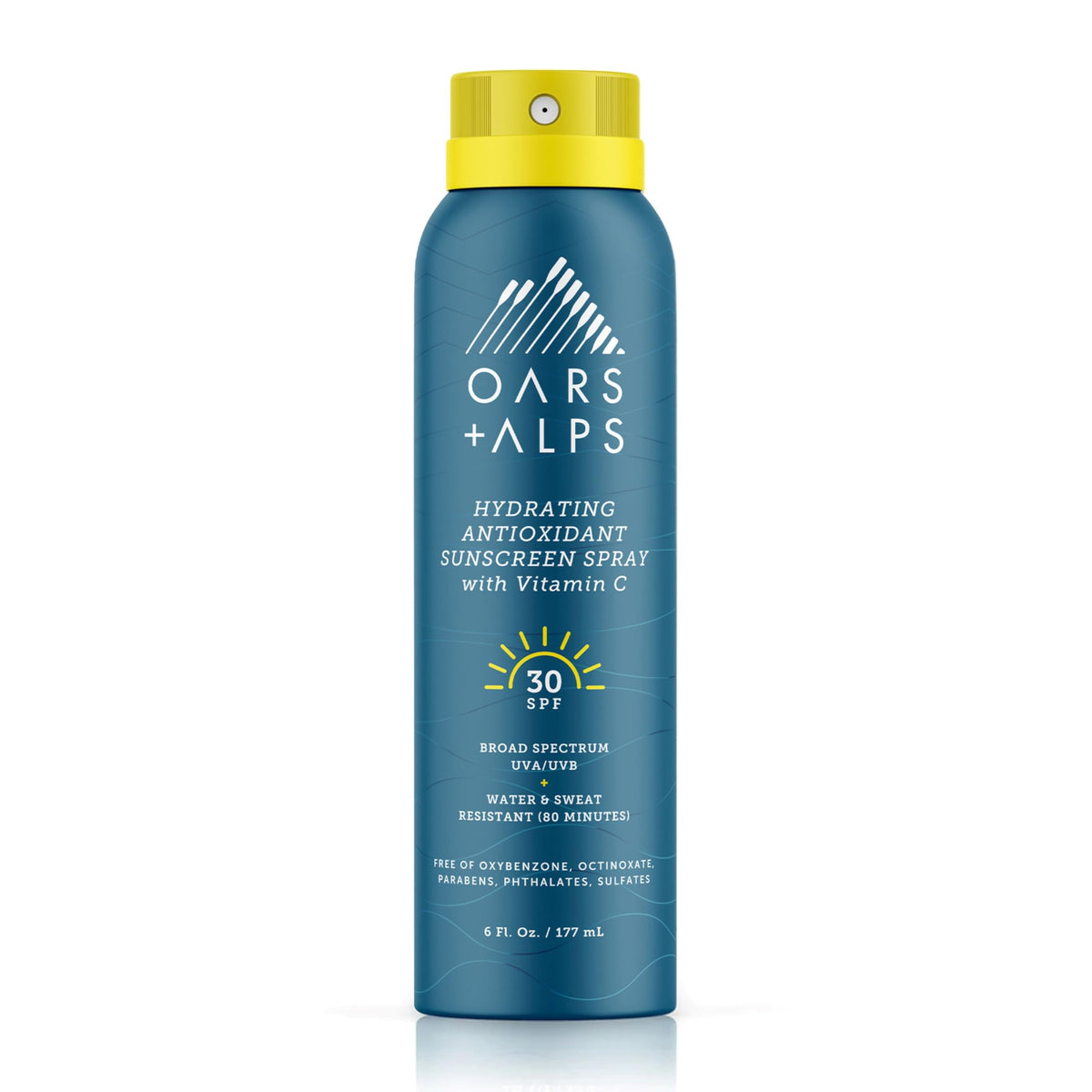 Oars + Alps front packaging showing SPF 30 and benefits