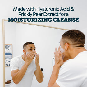 Close-up of clear hydrating gel texture with Oars + Alps for moisturizing feel