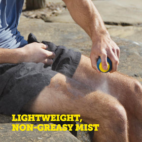 Oars + Alps bottle in beach scene highlighting water-resistant protection