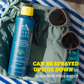 Oars + Alps recyclable non-aerosol can showcasing eco-friendly packaging