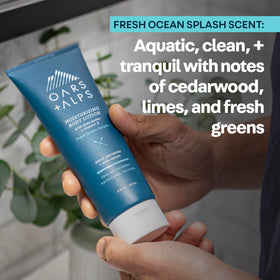 Oars + Alps bottle next to a smartphone for size comparison and easy 8oz travel-ready benefit