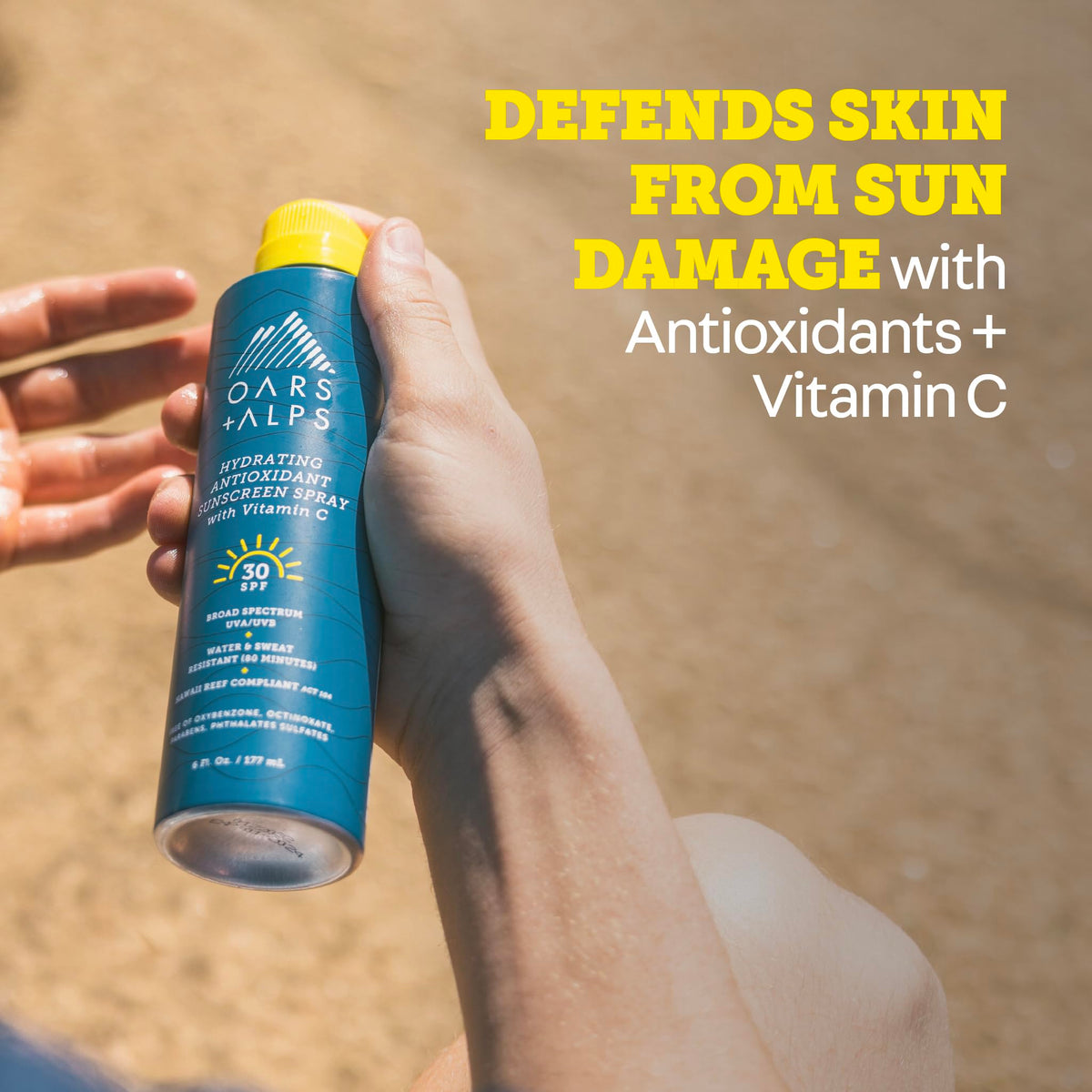 Oars + Alps mist on skin absorbed quickly without greasy finish